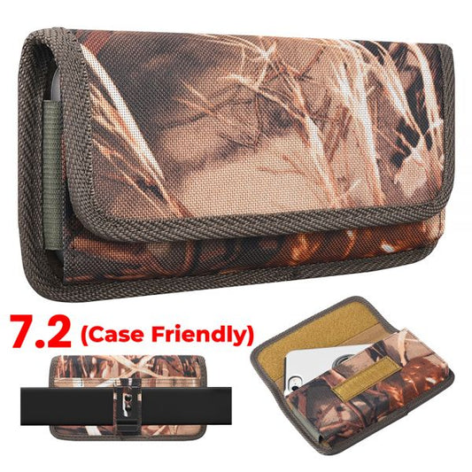 Cube® - Universal Pouch 7.2 - Brown Tree Camo Design Horizontal Premium Phone Pouch with Velcro Clasp with Belt Loop Clip On (Case Friendly) (1103080) (MSRP 39.99)