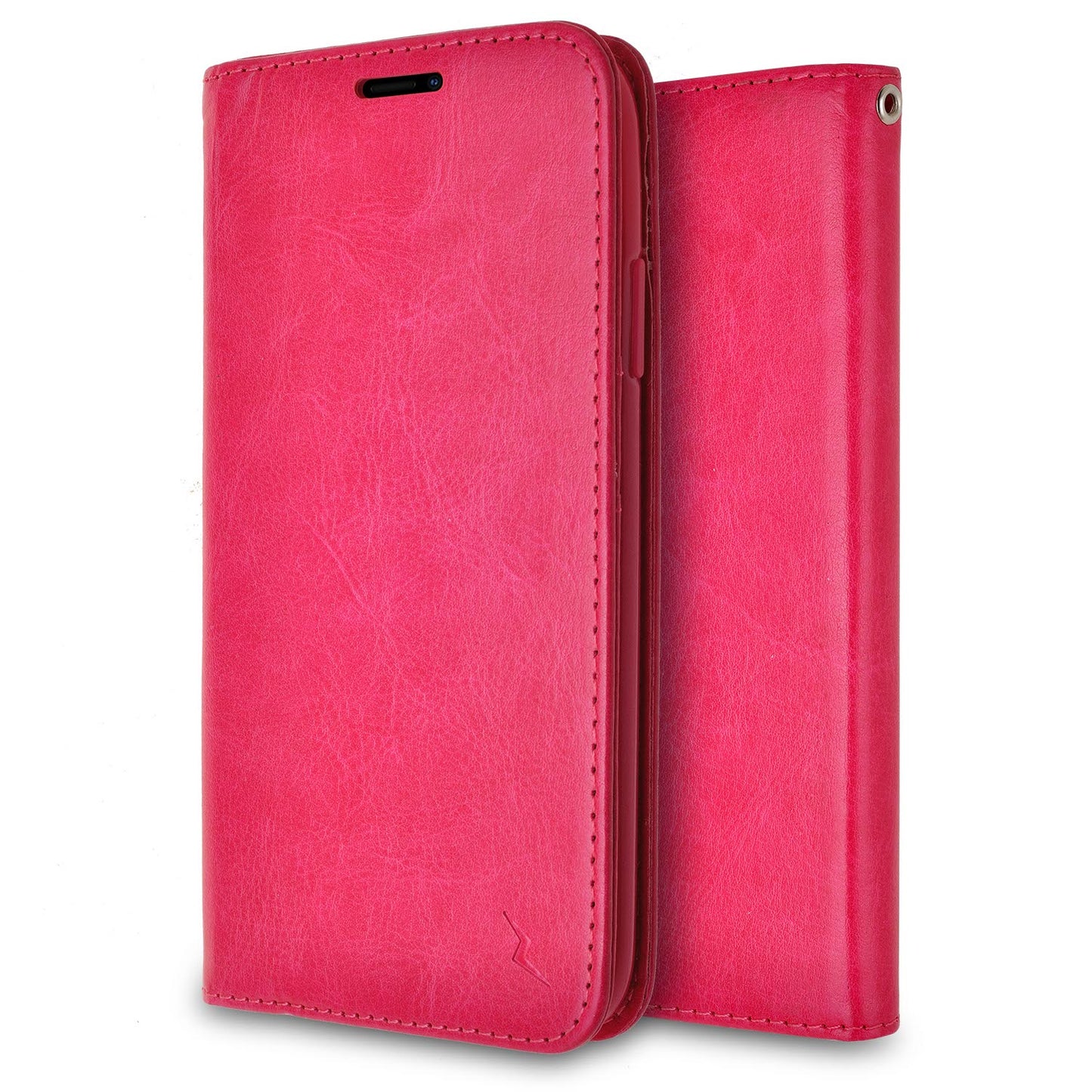 CRICKET ICON SMARTPHONE CASE - WALLET FOLIO SERIES WITH CARD HOLDERS AND MAGNETIC FLAP CLOSURE PINK (9698)