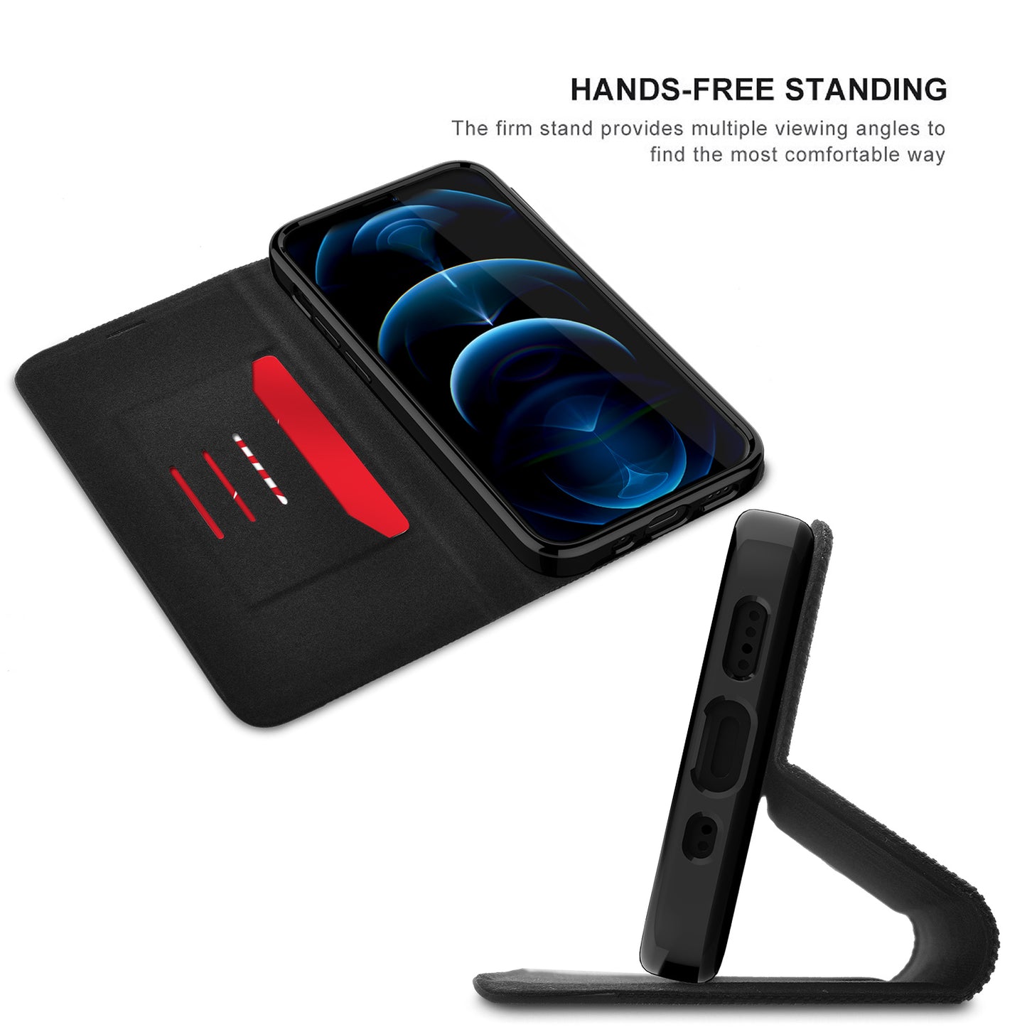 APPLE IPHONE 12 PRO MAX WALLET SERIES CASE- BLACK (1100810)