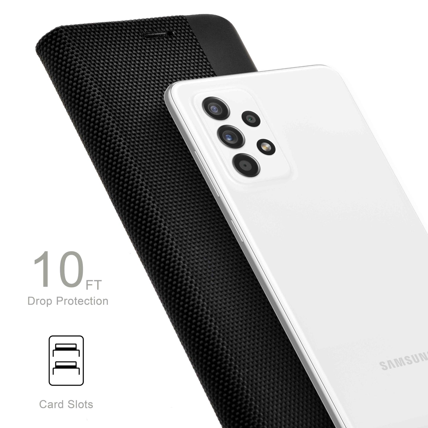 SAMSUNG GALAXY A52 5G ZIZO WALLET SERIES CASE - BLACK (1103424)