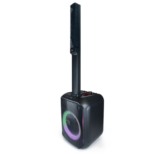 FOL FS-T868 LED Lighting Wireless Tower Speaker with Wireless Microphone, Black, 4 Count ( 1107974) (MSRP $499.99)