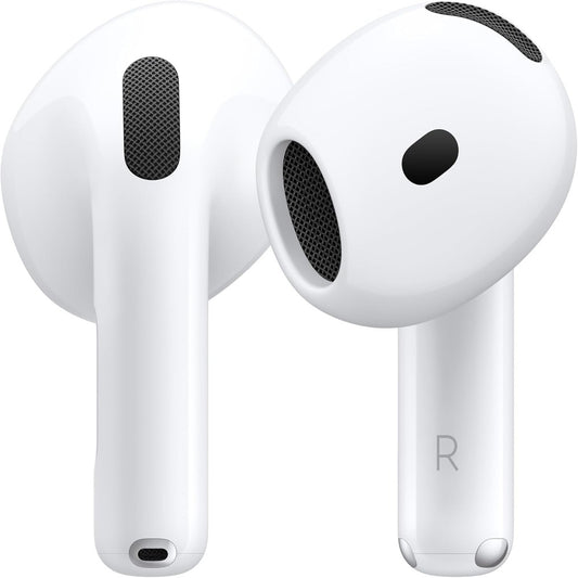 Apple AirPods 4 Wireless Earbuds, Bluetooth Headphones, Personalized Spatial Audio, Sweat and Water Resistant, USB-C Charging Case - WHITE (1103088) (MSRP 249.99)