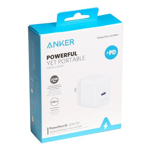 ANKER POWERPORT III 20W PD USB-C WALL CHARGER - WHITE (1107765)