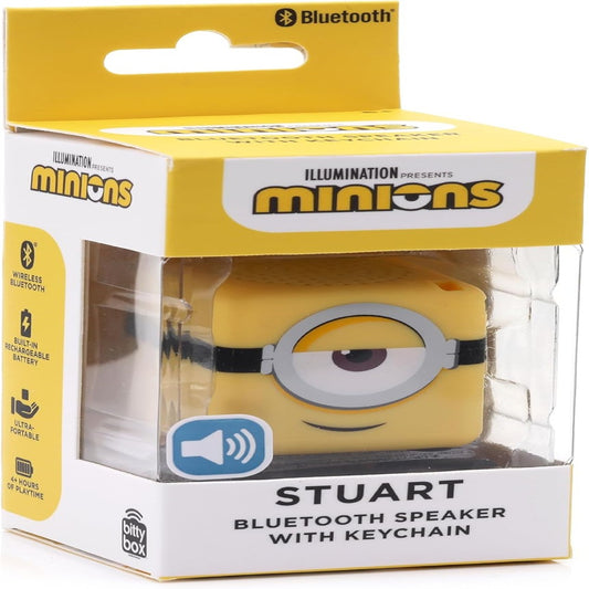 BittyBox Small Boomers Universal: Minions - Bitty Box 1.3 Inch Keychain Bluetooth Speaker ( 1103522) (MSRP $39.99)