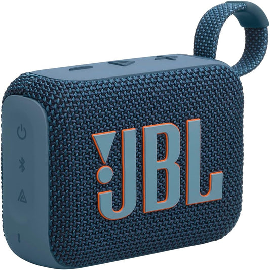 JBL Go 4 - Ultra-Portable, Waterproof and Dustproof Bluetooth Speaker, Big Pro Sound with Punchy bass, 7-Hour Built-in Battery, Made in Part with Recycled Materials (Blue) (1107037)