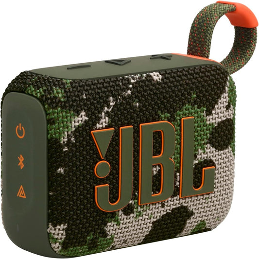 JBL Go 4 - Ultra-Portable, Waterproof and Dustproof Bluetooth Speaker, Big Pro Sound with Punchy bass, 7-Hour Built-in Battery, Made in Part with Recycled Materials (Squad) (1107038)