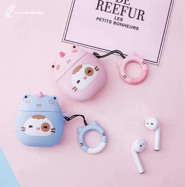 LOFTER Cute Soft Silicone For AirPods Case Protector Cover Wireless Bluetooth Headset Box Earbud Bag (4826)