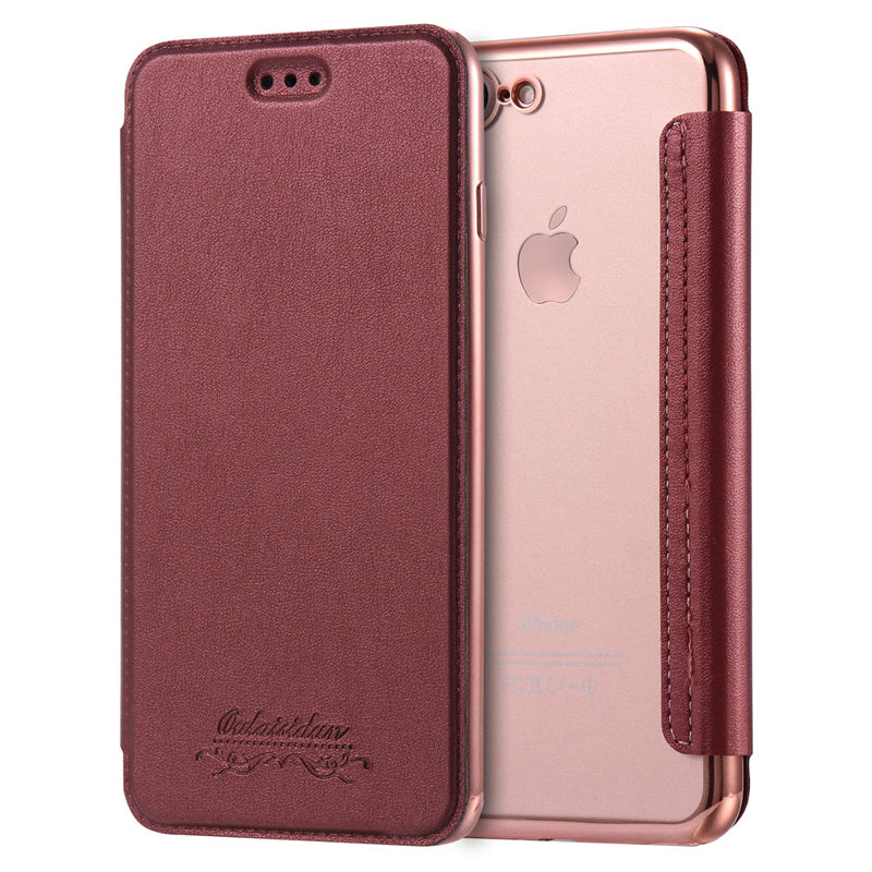 iPhone X/Xs Luxury wallet Card Slot Holder - Red Wine (3011)