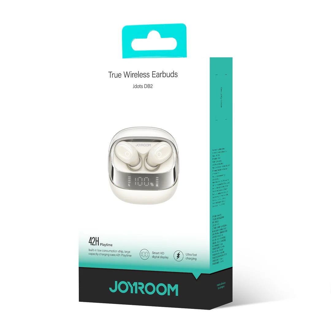 JR-DB2 True Wireless Earbuds with Digital screen- White (1107096)
