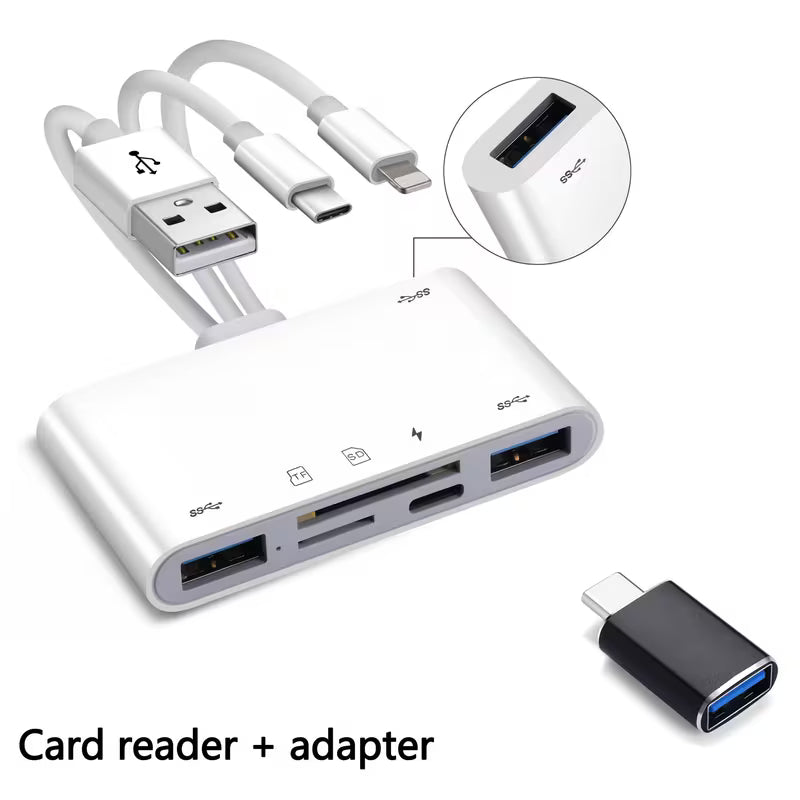 9-in-1 USB-C OTG Adapter And SD/Micro SD Dual-slot Memory Card Reader  (1108121) (MSRP $39.99)