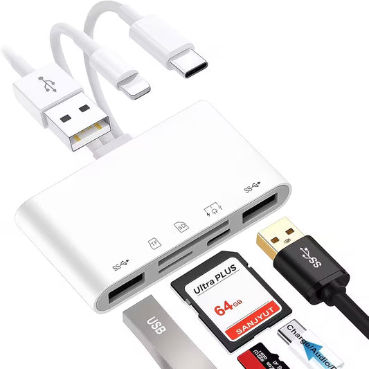 9-in-1 USB-C OTG Adapter And SD/Micro SD Dual-slot Memory Card Reader  (1108121) (MSRP $39.99)