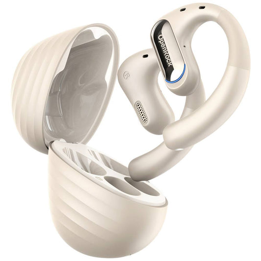 OpenRock Pro Open-Ear Bluetooth Air-Conduction Sport Earbuds with Microphone and Charging Case 46 Hours Playtime - White ( 1107526) (MSRP $129.99)