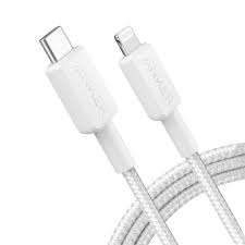 Anker 322 Braided USB-C To Lightning 10' Cable - White  (1106000)