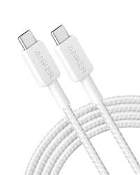 Anker 322 Braided USB-C To USB-C 6' Cable - White  (1106007)