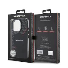 iPhone 16 Pro  - PC/TPU Black/Red Hard Case MagSafe Compatible Case Double Layer Design - AMG (1107549)