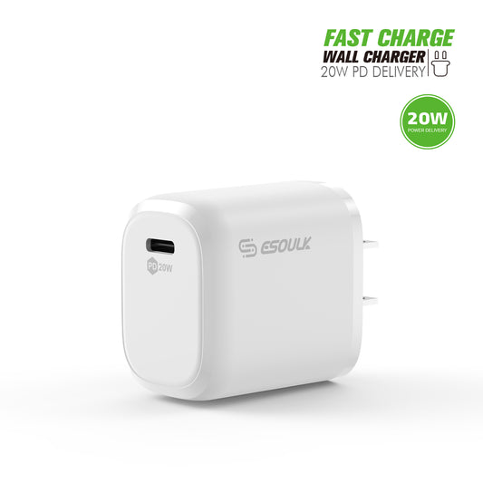 Esoulk 20W PD Wall Adapter  – White (1103054) (MSRP 29.99)