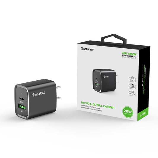 Esoulk 20W PD&QC Fast Wall Charger  (1108275)(MSRP $49.99)