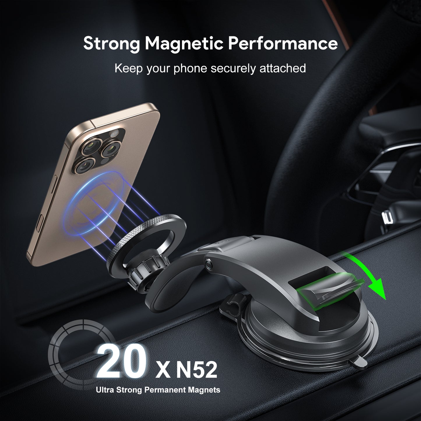 Esoulk Magnetic Car Holder- Black (1102711)
