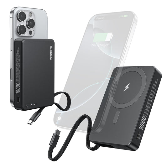 Esoulk 10000mAh Built-In Cable Magnetic Power Bank (1108276)(MSRP $69.99)