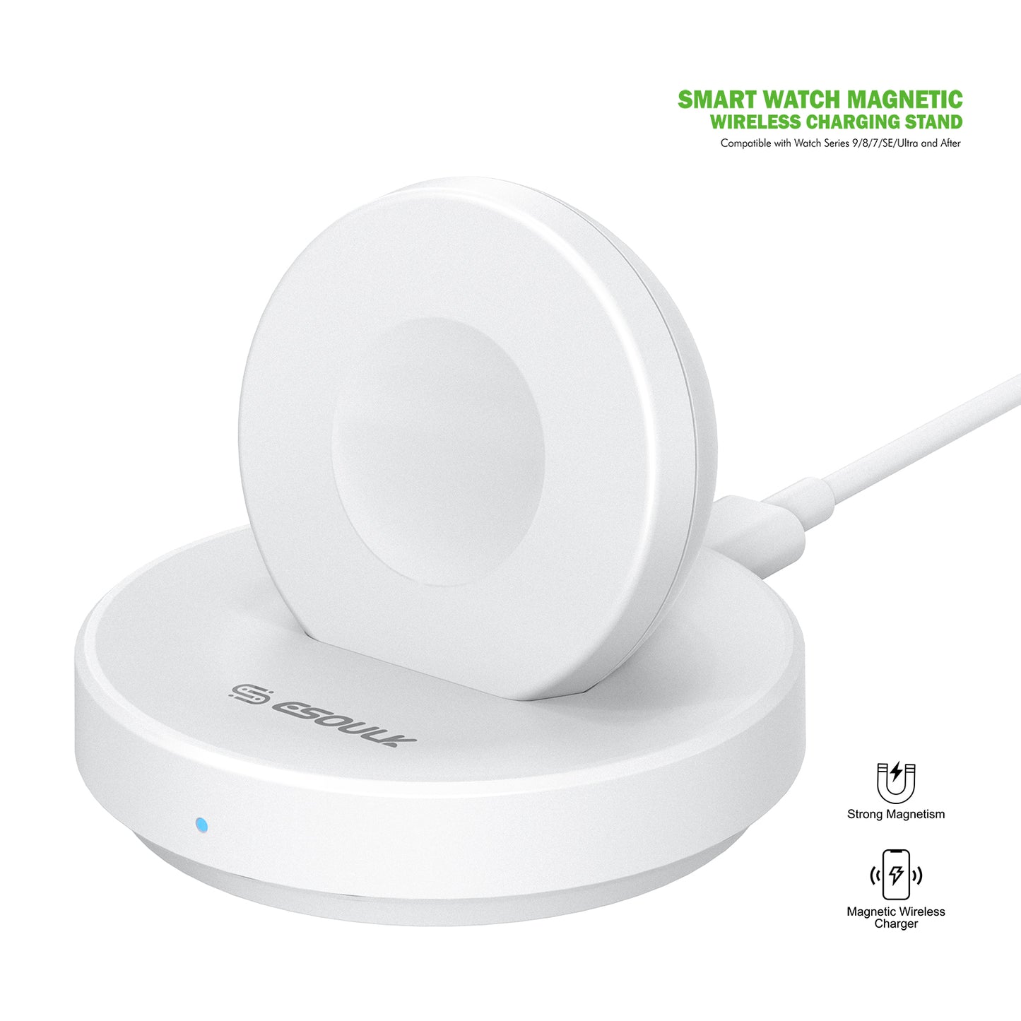 ESOULK Smart Watch Magnetic Wireless Charging Stand - White (1107821)