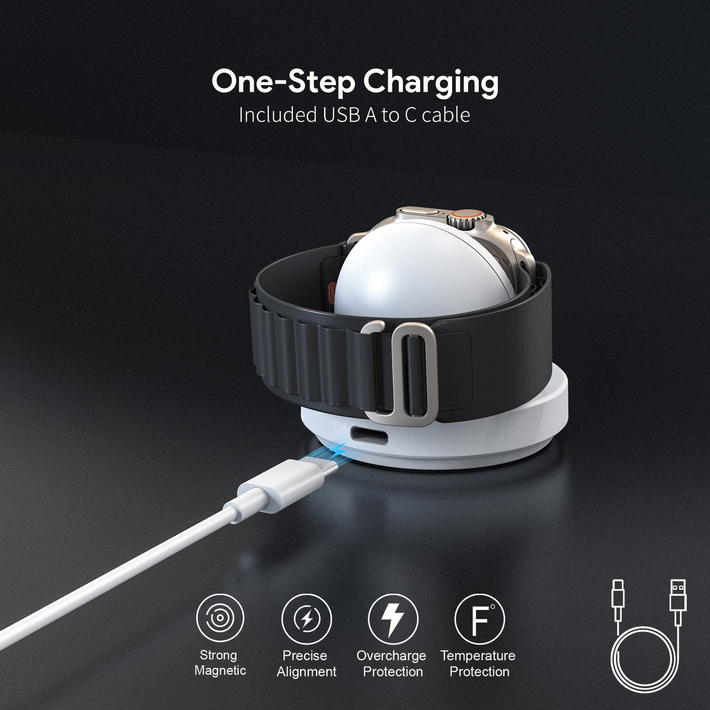 ESOULK Smart Watch Magnetic Wireless Charging Stand - White (1107821)