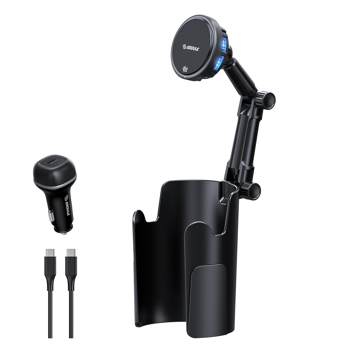 ESOULK 25W Qi2.2 Cooling Magnetic Wireless Car Charger Cup Holder  ( 1107707) (MSRP $89.99)