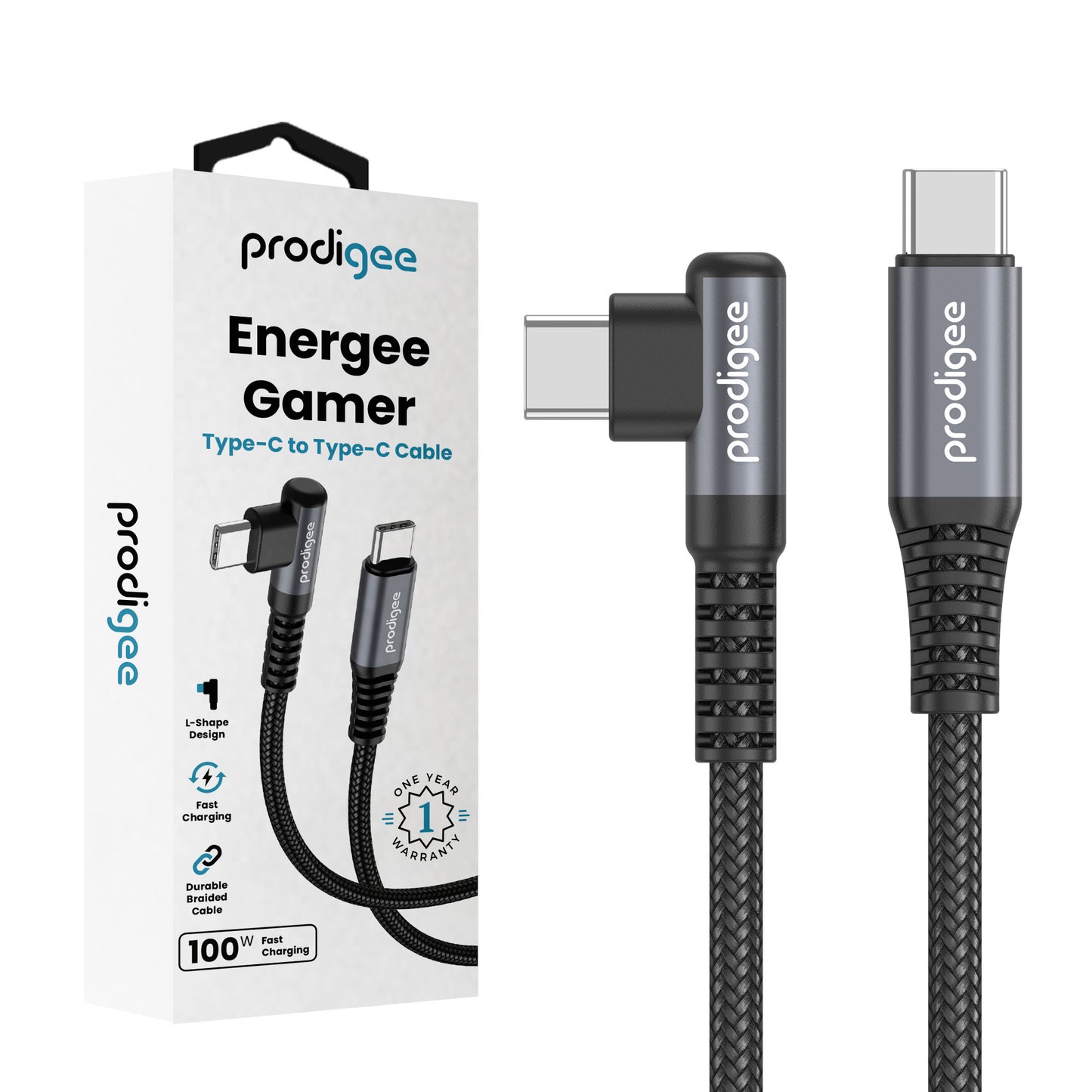Prodigee Energee Gamer C to C 100W Energee Gamer C to C 100W "ENRG-GMR-C2C- 100W (1107784) (MSRP $39.99)