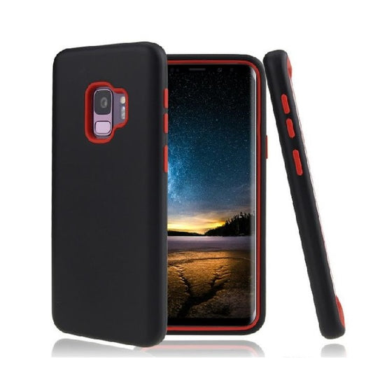 iPhone Xs Max Matte Finish 3 in 1 Hybrid Defender Phone Cases Black (1654)