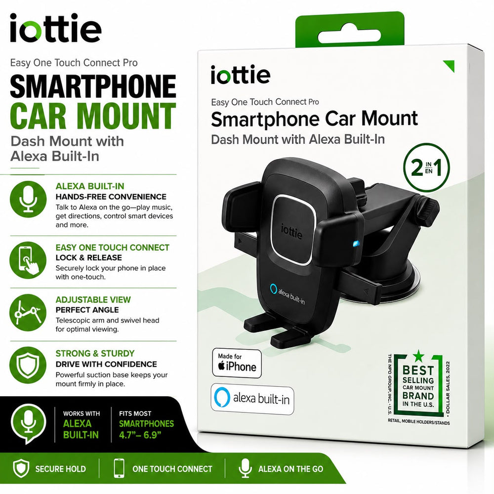 iOttie Smartphone Car Mount - Dash Mount - HLCRIO202 - Black (1108223) MSRP (69.99)