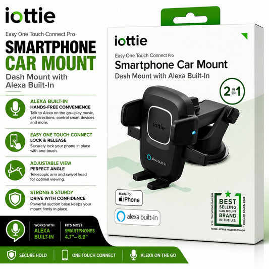 iOttie Smartphone Car Mount - Dash Mount - HLCRIO202 - Black (1108223) MSRP (69.99)