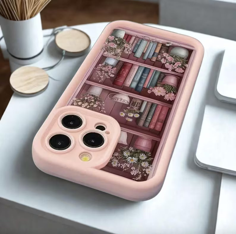Bookcase 2D Cell Phone Case, Fantasy Bookish Bookshelf iPhone 16 Pro Max Case, Trendy Gift ( 1107976) (MSRP $39.99)
