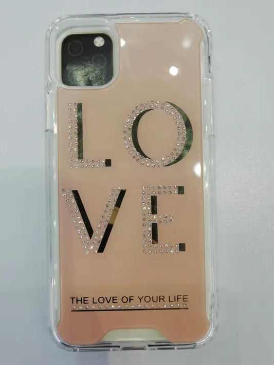 APPLE IPHONE 11 PRO MAX - MOBILIZE JEWEL HYBRID CASE W/ DIAMONDS - GUITAR JEWEL ROSE GLOD  (4878)