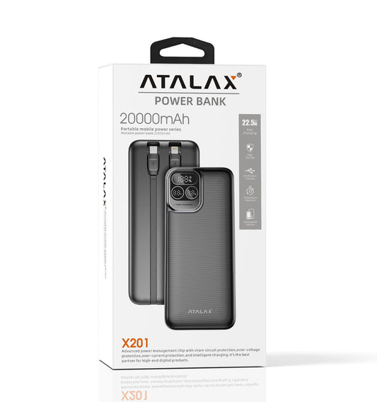 ATALAX X201 Power Bank 20000mAh (PD 30W) - Black (1105929)