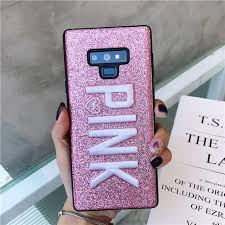 Galaxy S10 Victoria Secret Pink Bling Glitter Soft Case Silver (499)