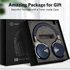 COWIN E7 Active Noise Cancelling Headphones Bluetooth Headphones with Mic Deep Bass Wireless Headphones Over Ear (Black) (1105138)