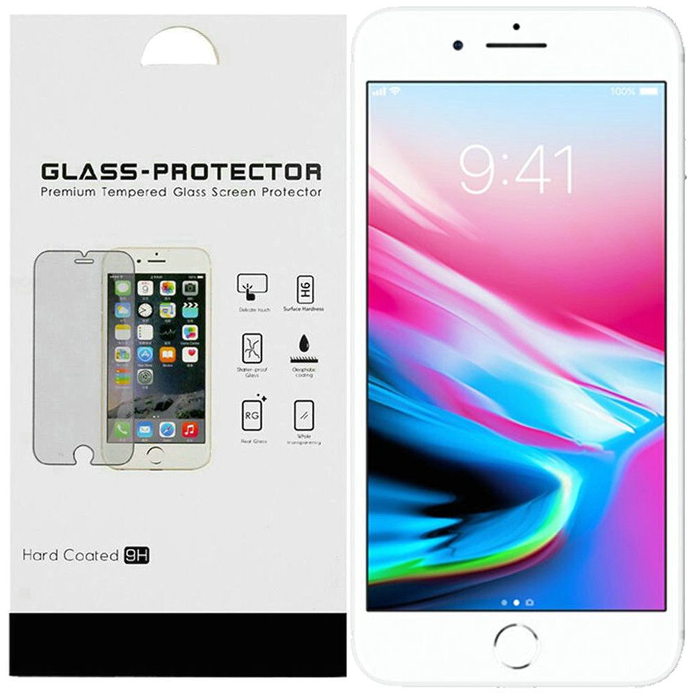 Apple iPhone 8 Plus/7 Plus Tempered Glass in Blister Book Package (9607)