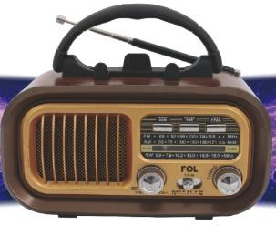 FOL Small Retro Vintage Radio Bluetooth, Portable Radios AM FM Transistor, D Battery Operated Radio/USB Rechargeable Radios, TWS, Support TF Card/USB Playing  (1103037) (MSRP 38.99)