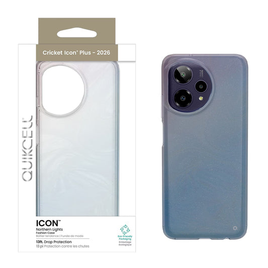 Quikcell Cricket Icon Plus – 2026 ICON Fashion Case Northern Lights (1103203) (MSRP $59.99)