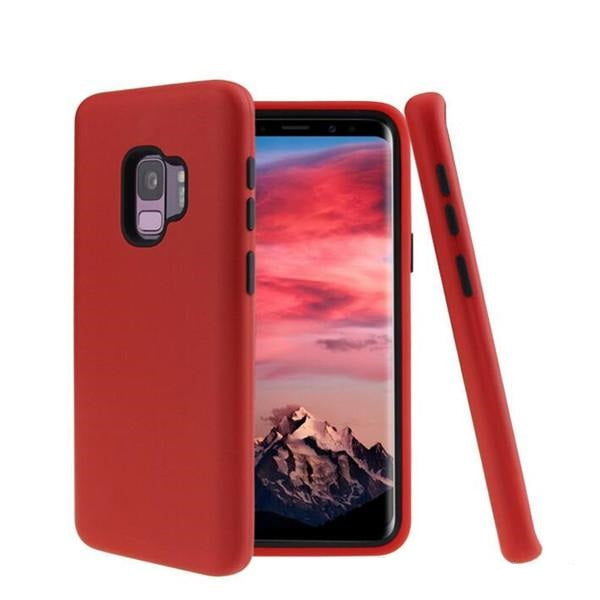 iPhone 6/7/8 Plus Matte Finish 3 in 1 Hybrid Defender Phone Cases Red (1655)