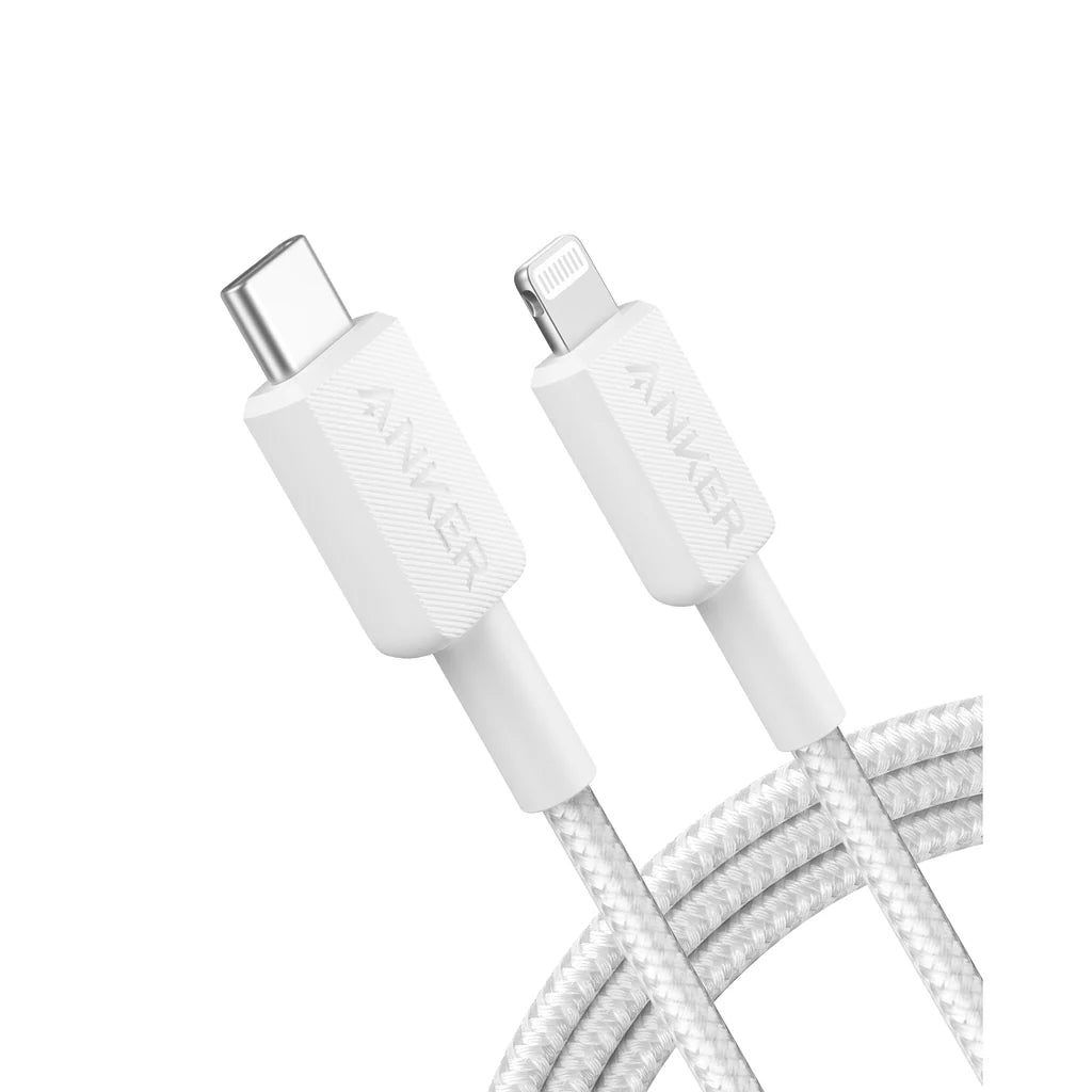 Anker 322 Braided USB-C To Lightning 10' Cable - White (1108259)(MSRP $49.99)