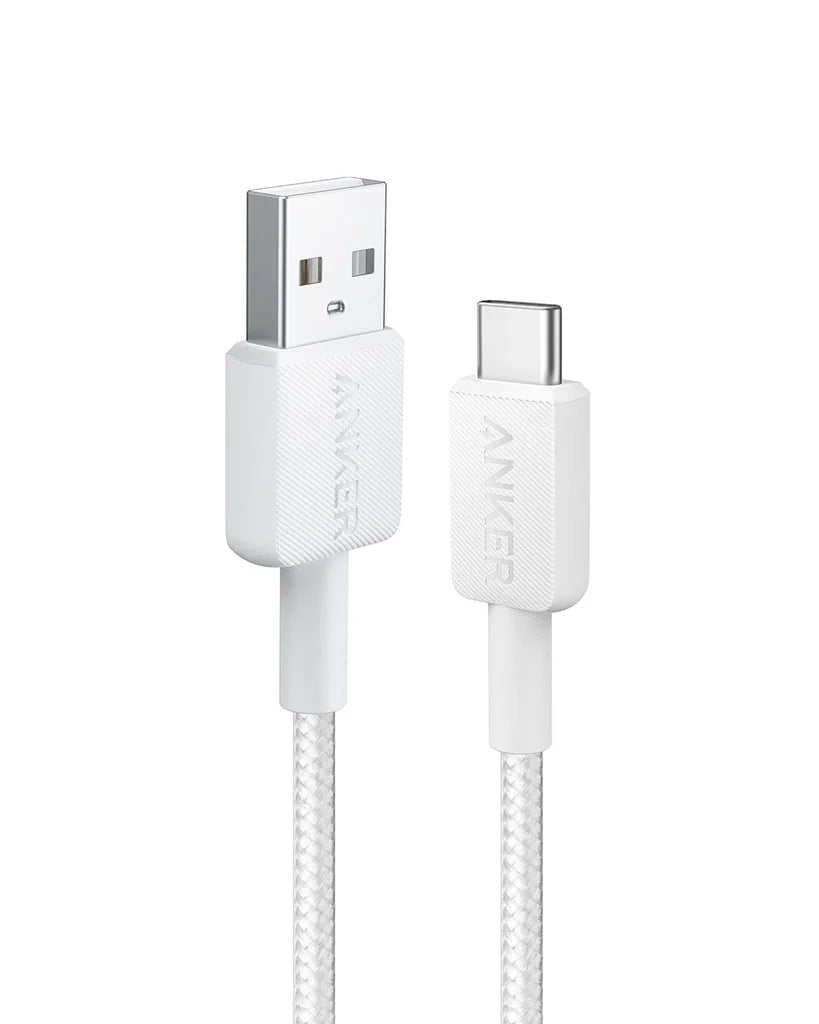 Anker 322 Braided USB-A To USB-C 6' Cable - White ( 1108187) (MSRP $39.99)
