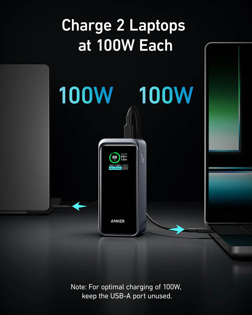 Anker Prime 20K mAh 200W 3-Port Power Bank - Black (1107805)