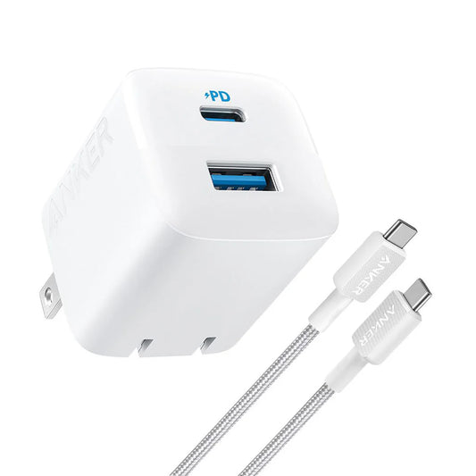 Anker 2 Port 32W Wall Charger With 6' USB C To USB C Cable White - White (1102870)