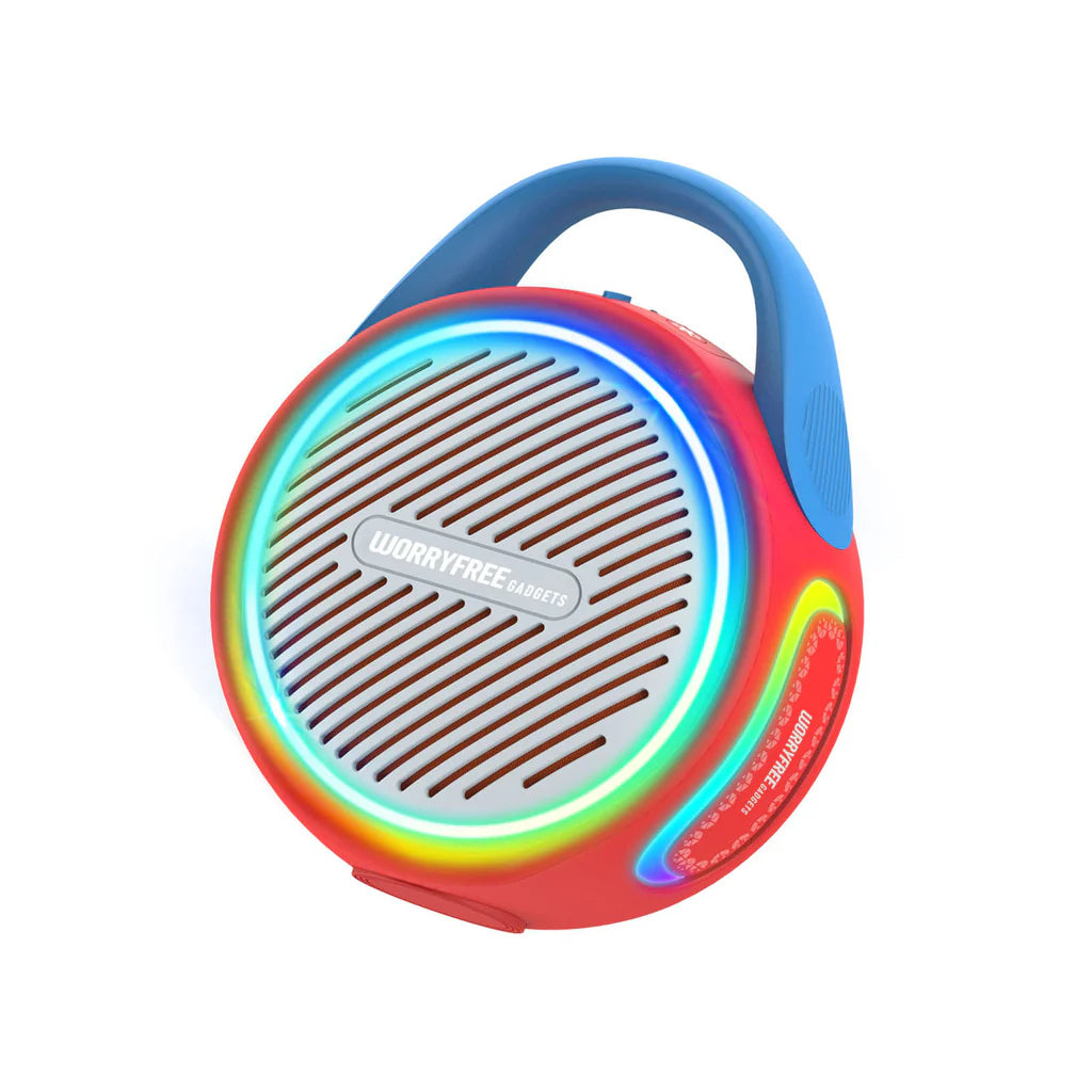 WorryFree Mini Karaoke 20W Wireless Speaker W/ 2 Mics For Kids - Red (1102944)