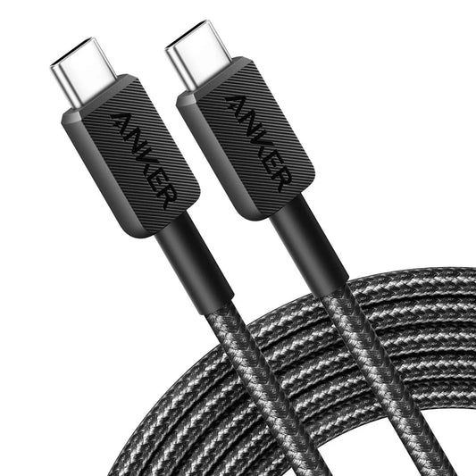 Anker 60W Braided USB-C To USB-C 10' Cable - Black (1107807)