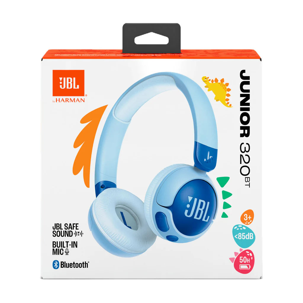 JBL JR 320BT Wireless On-Ear Kids Headphones - Blue  (1102941)