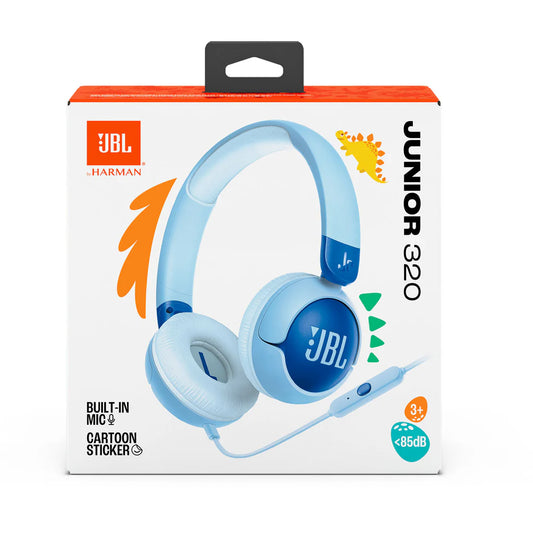 JBL JR 320 Wired On-Ear Kids Headphones - Blue ( 1103476) (MSRP $29.99)