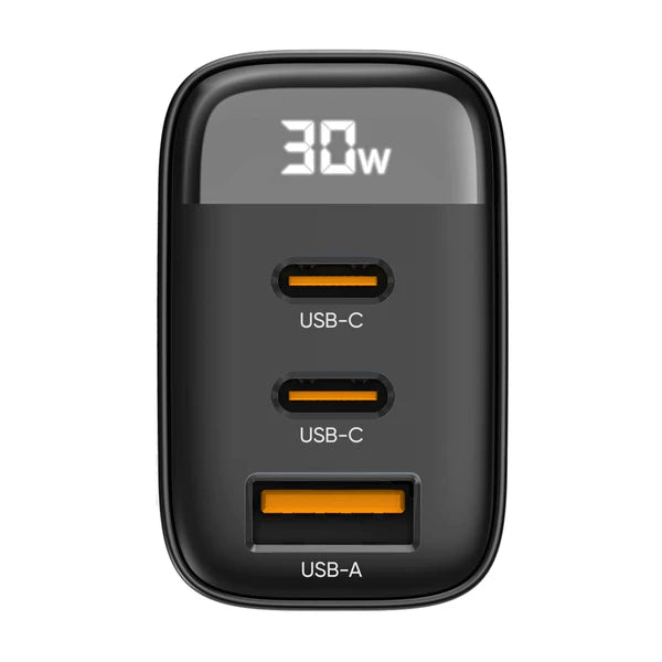 ZIZO PowerVault 30W Dual USB-C + USB-A Wall Charger with Digital Power Display (1102621)