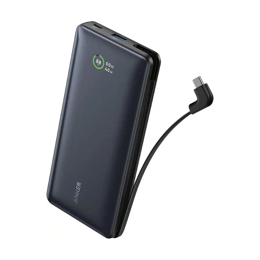 ANKER 20K MAH 30W NANO POWER BANK W/ BUILT-IN USB-C CABLE - BLACK ( 1107693) (MSRP $89.99)