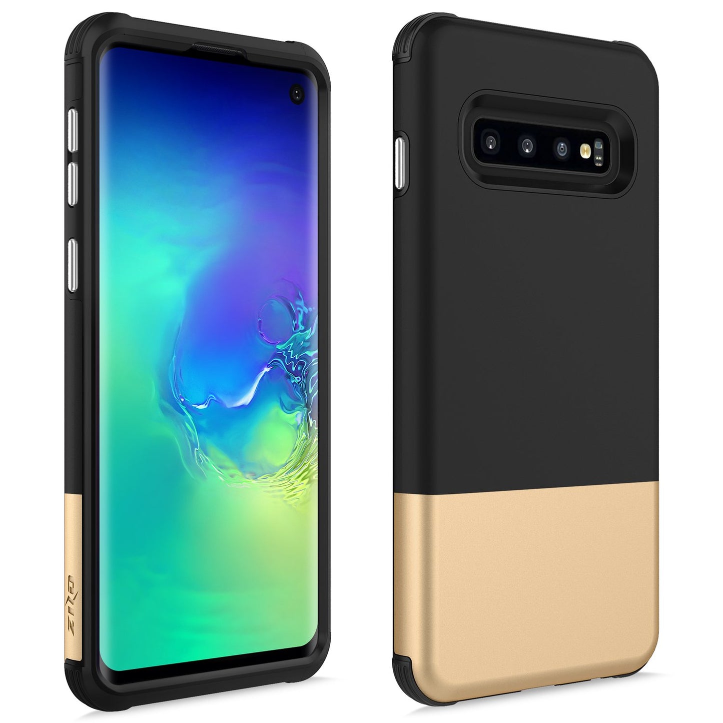 Samsung Galaxy S10 Zizo Division Case with Dual Layered and Shockproof Protection - Black / Gold (517)